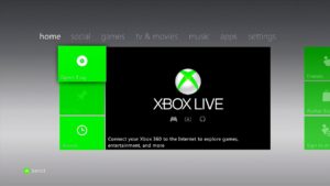   Главное меню Xbox 360 