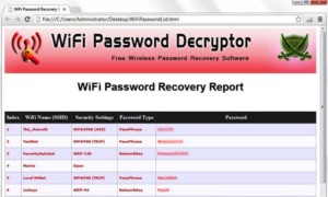  Инструмент WiFi Password Decryptor